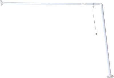 TENDANCE Držač za zavjesu za kadu sa stropnim kabelom, 94x80 cm, Bijela