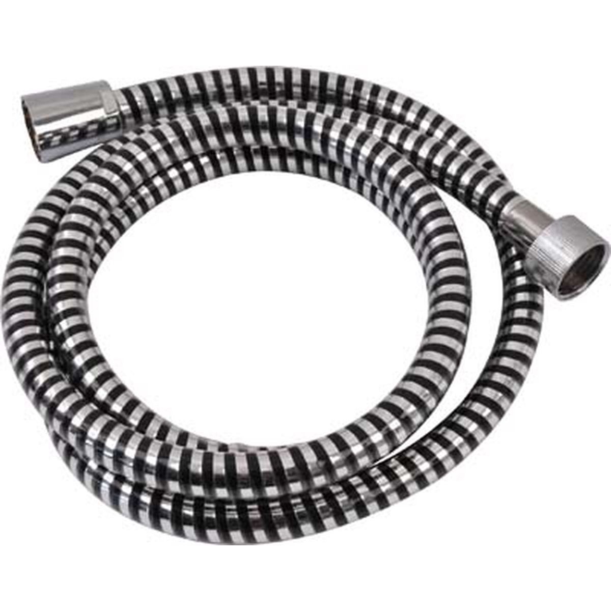 TENDANCE PVC rastezljivo crijevo za tuš, 150 cm, crno-srebrno