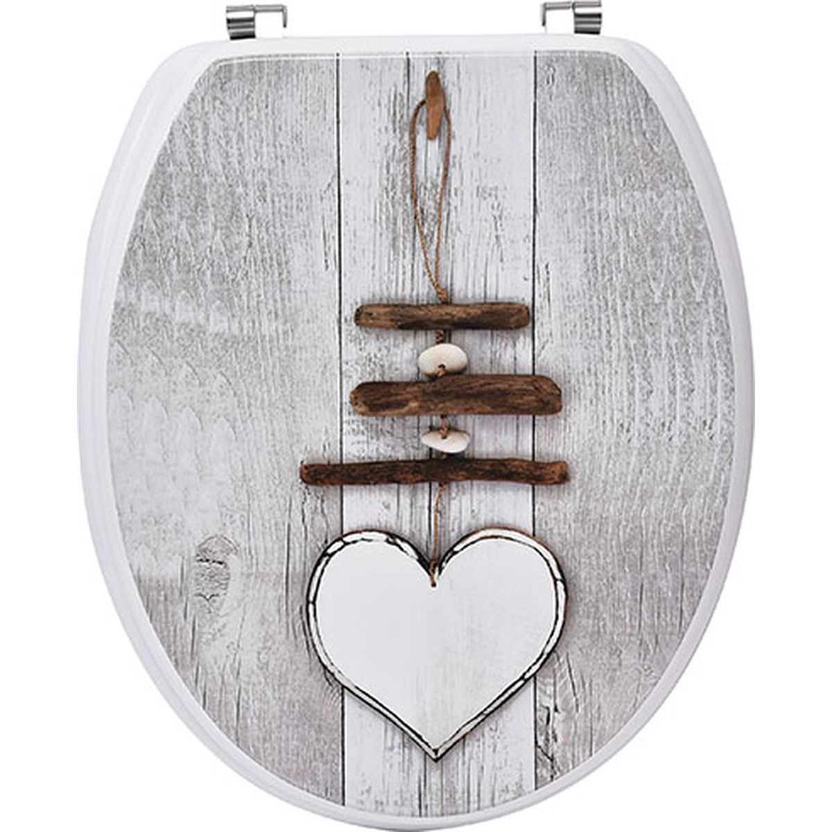 TENDANCE WC daska MDF s metalnim okovima 37,5x46 cm MDF Ouessant