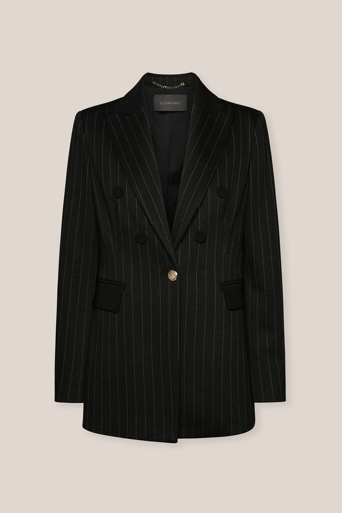 Elena Miro Ženski strukirani sako, Crni