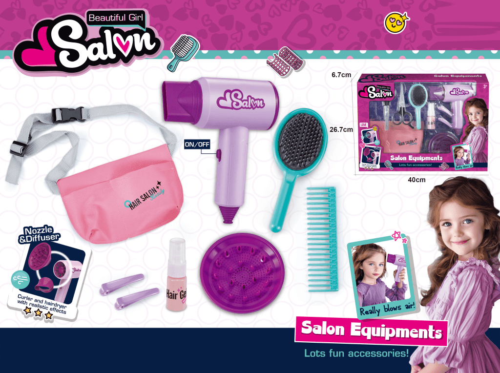 Salvon Sušilo za kosu set, Ljubičasto