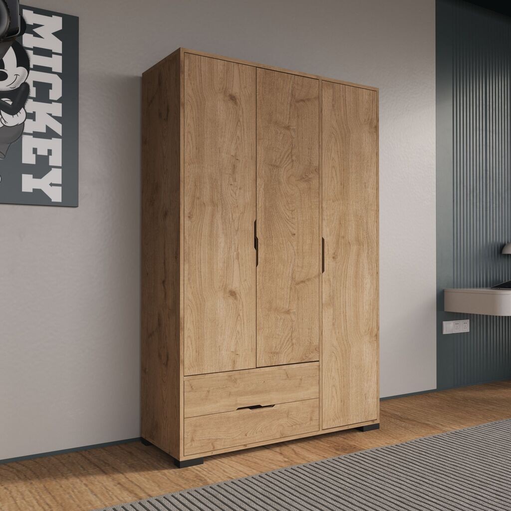 Hanah Home Ormar sa Kraljevskim Fiokama 120, 120 x 183 x 45 cm, Boja Hrasta