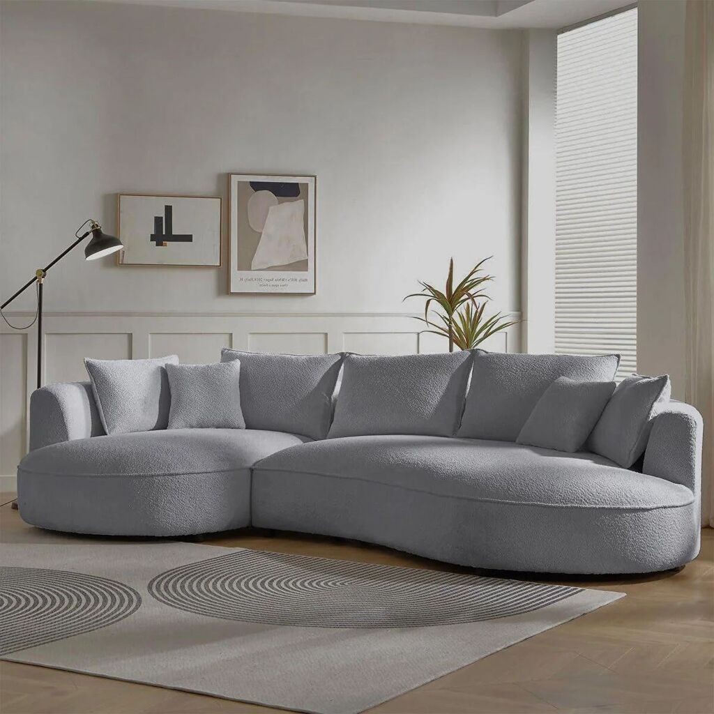 Atelier del Sofa Ugaona sofa na razvlačenje Venedik Lijeva, 317 x 163,5 x 71 cm, Siva
