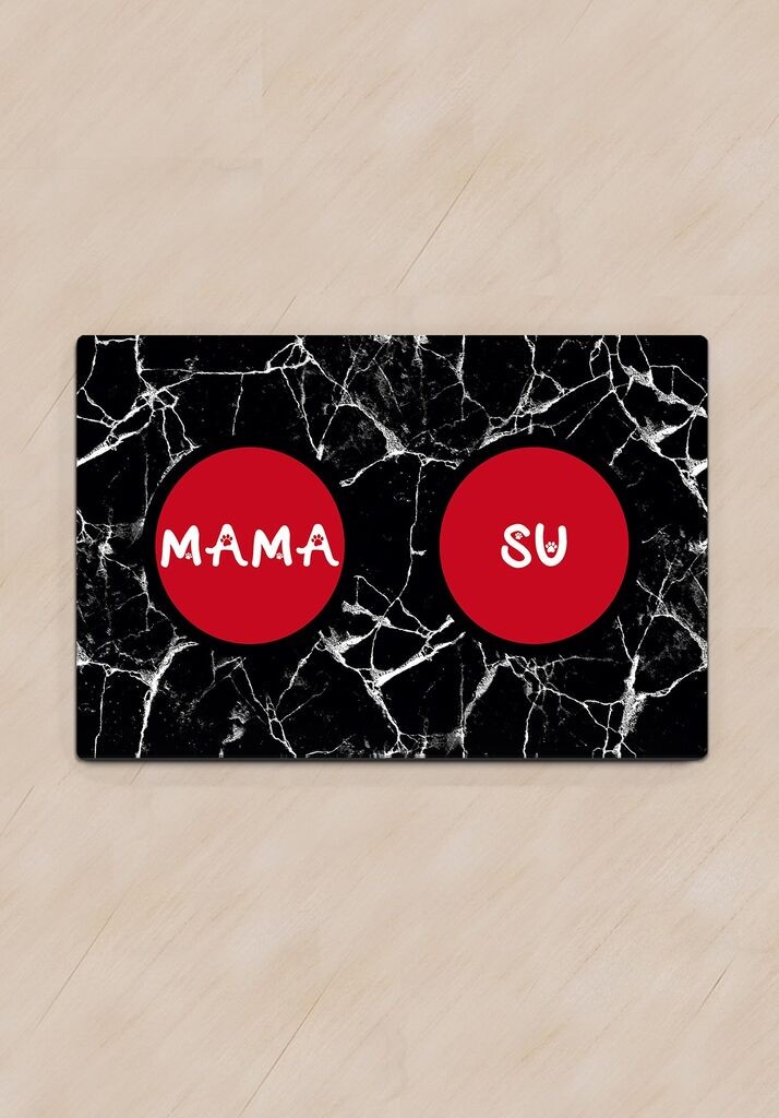 Podloga za zdjelu Paws & Whiskers Black Marble, crna