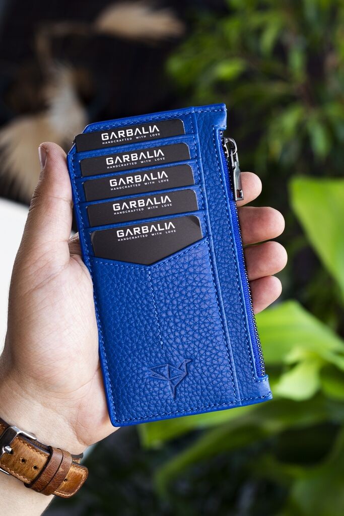 Bagmore novčanik za kartice rumene, plave boje