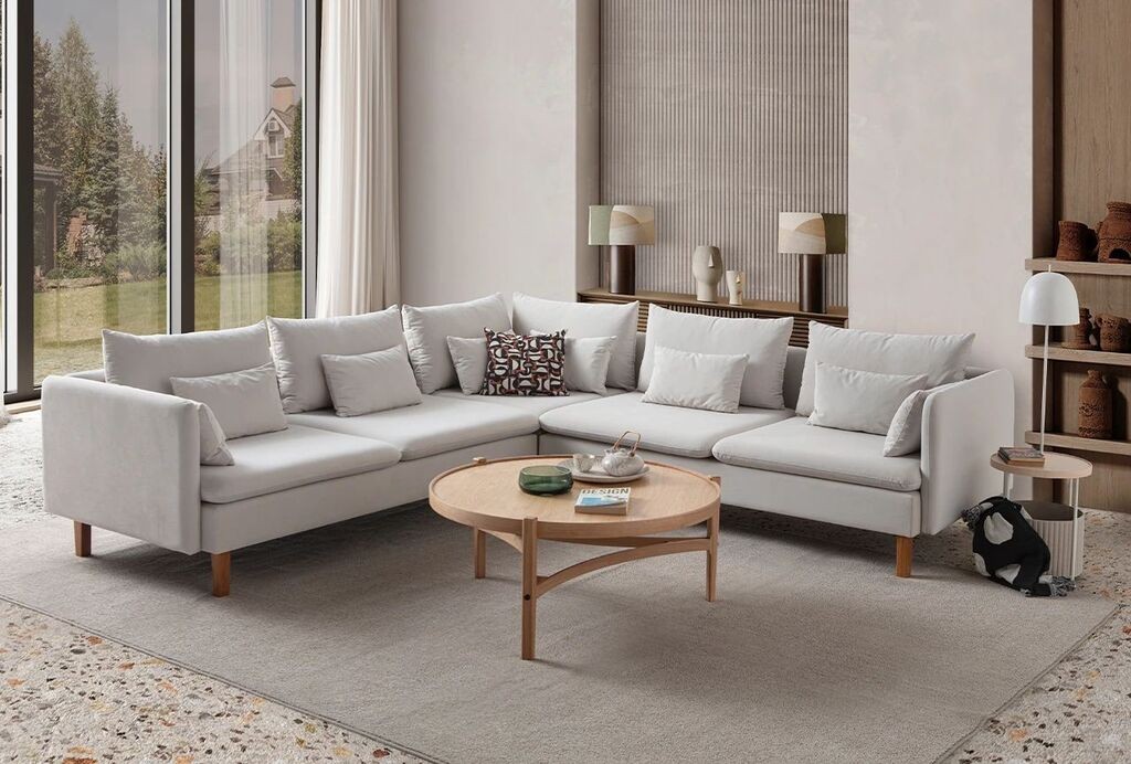 Atelier del Sofa Kutna garnitura Flexy L, 285 x 285 x 100 cm, Krem