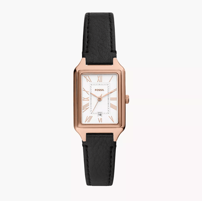 FOSSIL Ženski ručni sat ES5310, Kvarcni mehanizam, Bijelo kućište, Crni