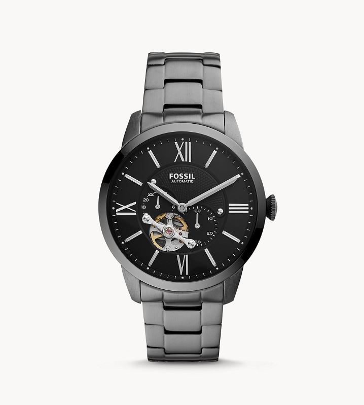 FOSSIL Muški ručni sat ME3172, Automatik mehanizam, Crno kućište, Sivi