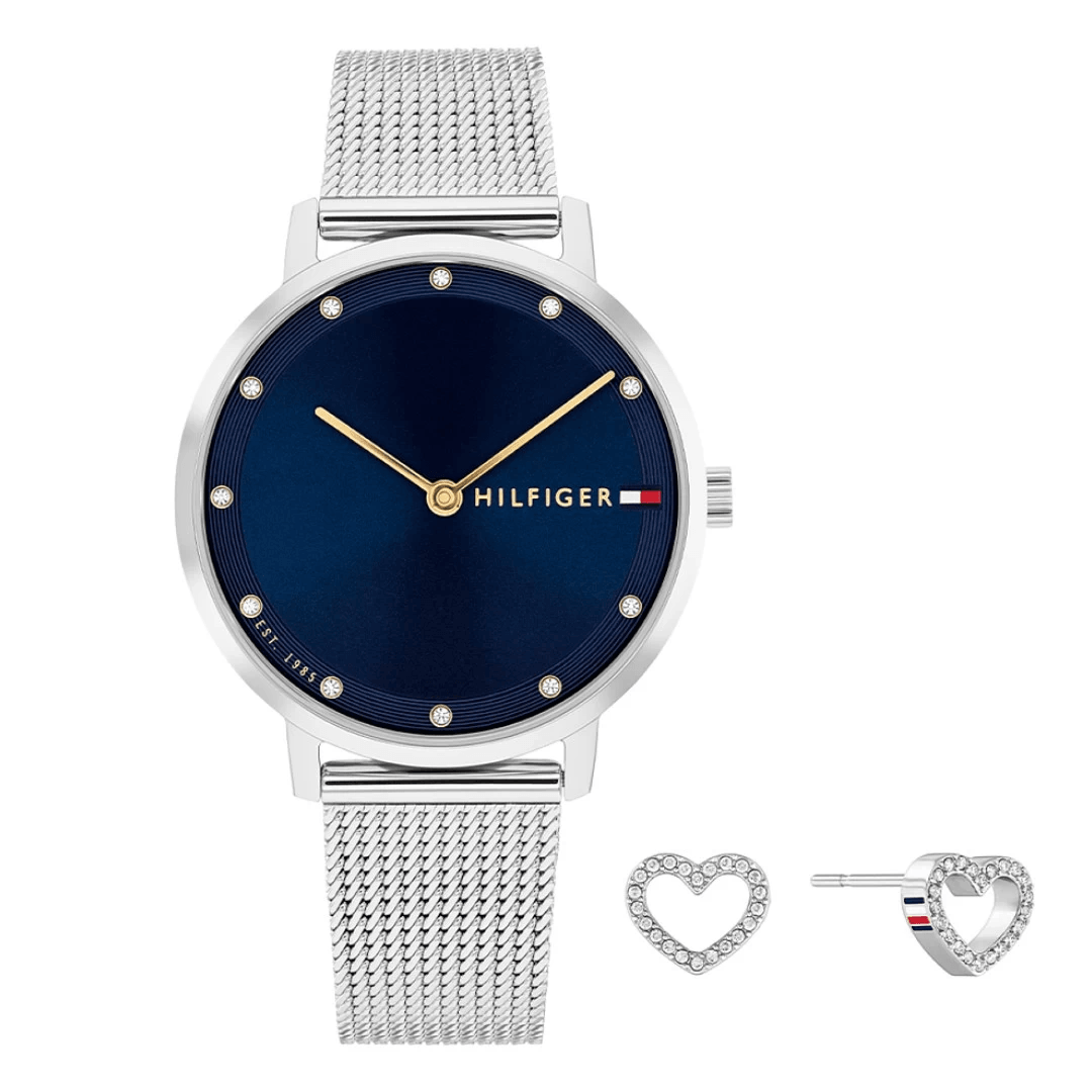 TOMMY HILFIGER Ženski ručni sat TH2770174, Kvarcni mehanizam, Plavo kućište, Srebrne boje