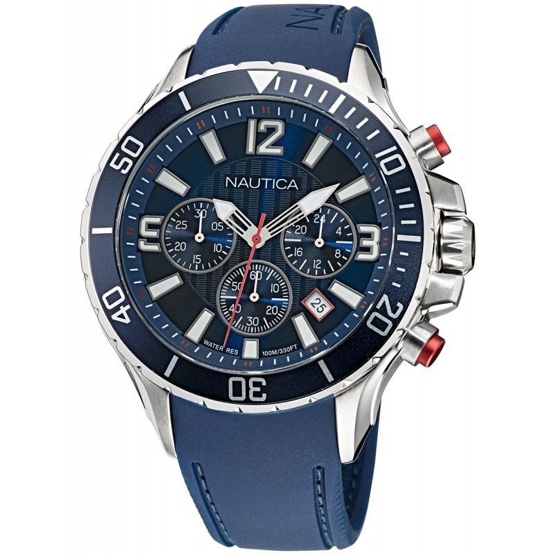 NAUTICA Muški ručni sat NAPNSS116, Kvarcni mehanizam, Plavo kućište, Plavi