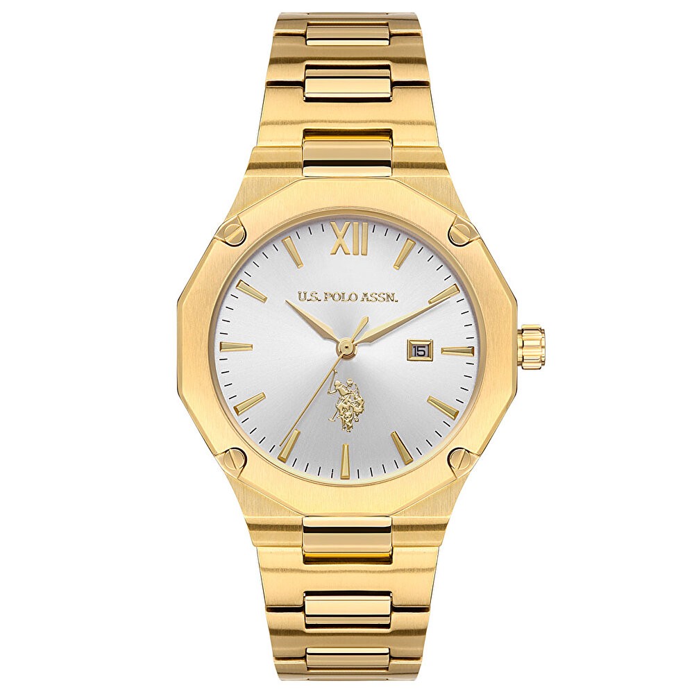 U.S. POLO ASSN. Ženski ručni sat USPA2063-06, Kvarcni mehanizam, Zlatno kućište, Zlatne boje