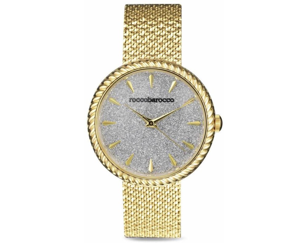 ROCCO BAROCCO Ženski ručni sat SET RB2950L03M, Kvarcni mehanizam, Srebrno kućište, Zlatne boje