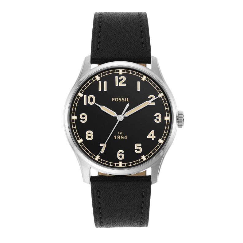 FOSSIL Muški ručni sat F-FS5926, Kvarcni mehanizam, Crno kućište, Crni