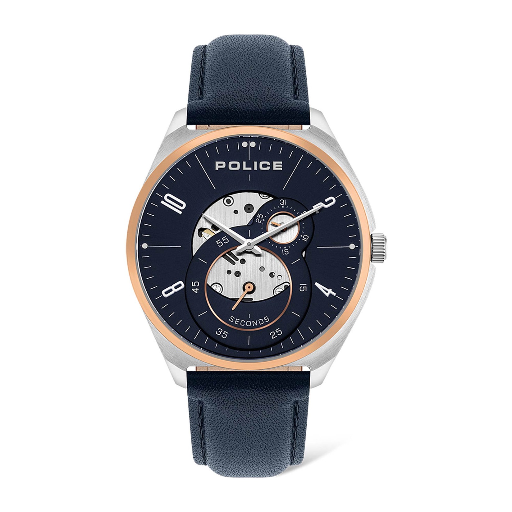 POLICE Muški ručni sat PL.16022JSTR/03, Kvarcni mehanizam, Plavo kućište, Teget