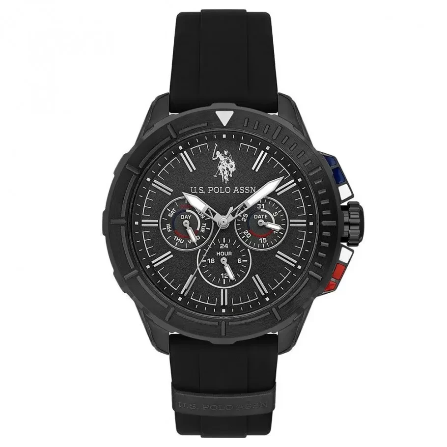 U.S. POLO ASSN. Muški ručni sat USPA1066-05, Kvarcni mehanizam, Crno kućište, Crni