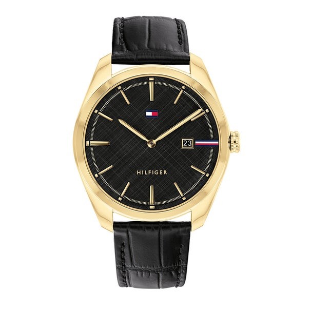 TOMMY HILFIGER Muški ručni sat TH1710428, Kvarcni mehanizam, Crno kućište, Crni