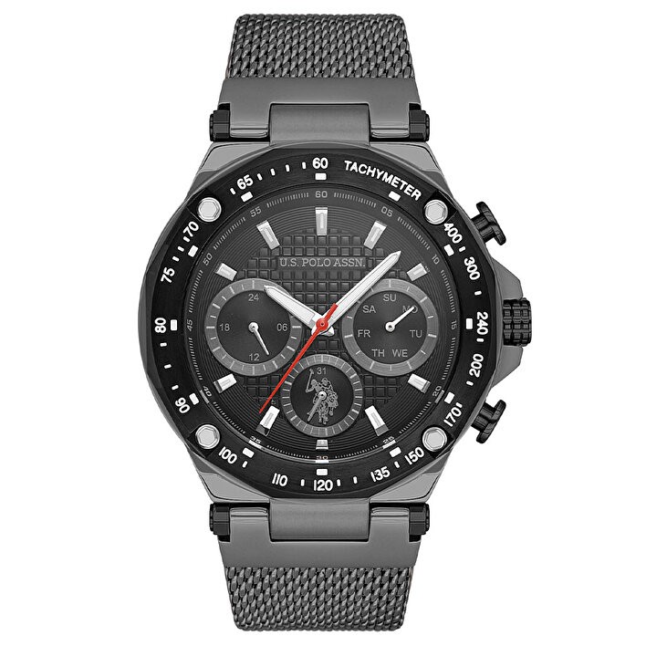 U.S. POLO ASSN. Muški ručni sat USPA1076-11, Kvarcni mehanizam, Sivo kućište, Sivi