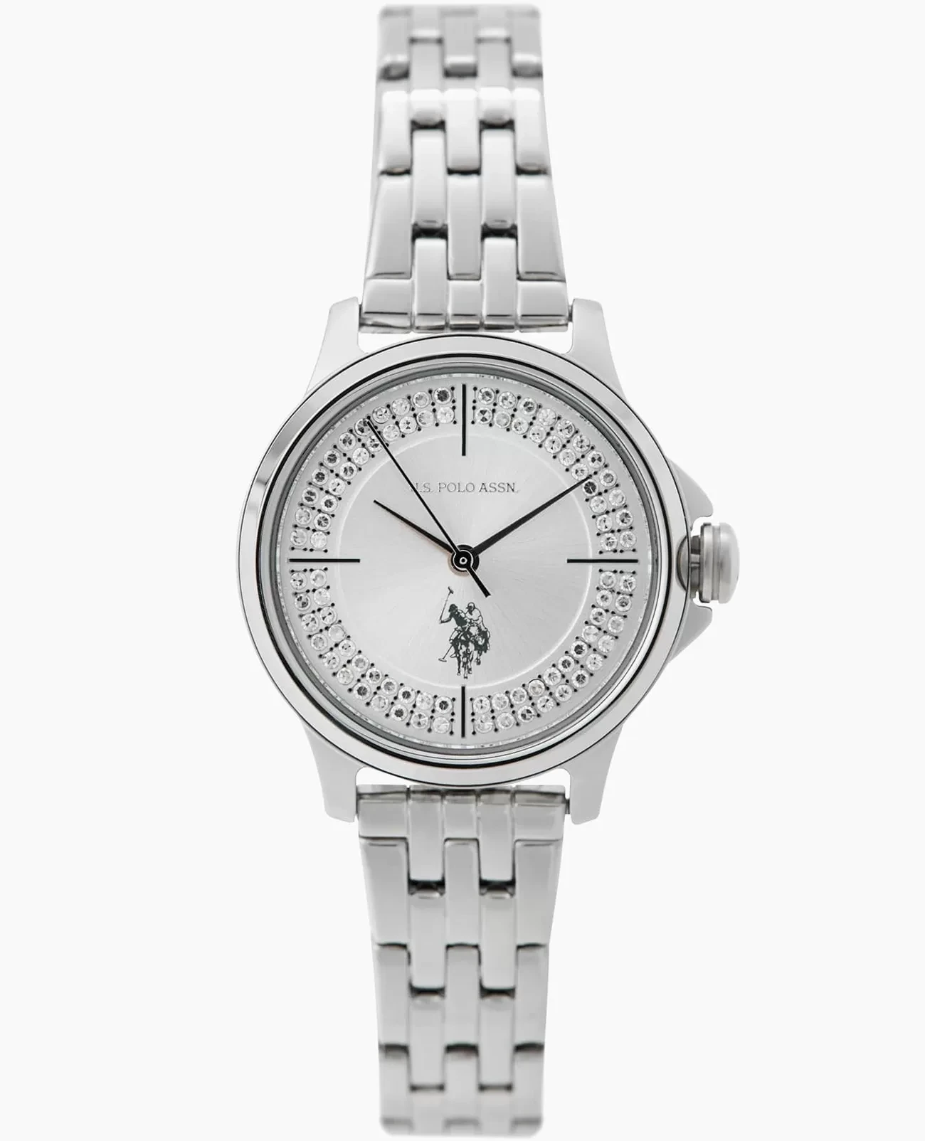 U.S. POLO ASSN. Ženski ručni sat USPA2081-01, Kvarcni mehanizam, Sivo kućište, Srebrne boje
