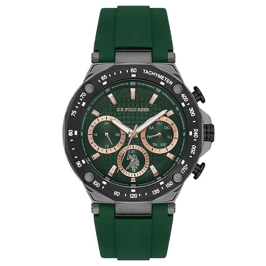 U.S. POLO ASSN. Muški ručni sat USPA1076-02, Kvarcni mehanizam, Zeleno kućište, Zeleni
