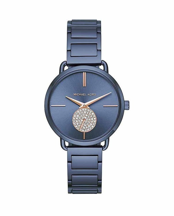 MICHAEL KORS Ženski ručni sat MK3680, Kvarcni mehanizam, Plavo kućište, Teget