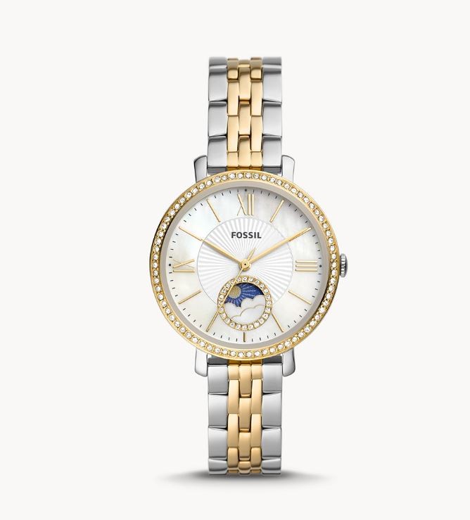 FOSSIL Ženski ručni sat ES5166, Kvarcni mehanizam, Bijelo kućište, Srebrne boje