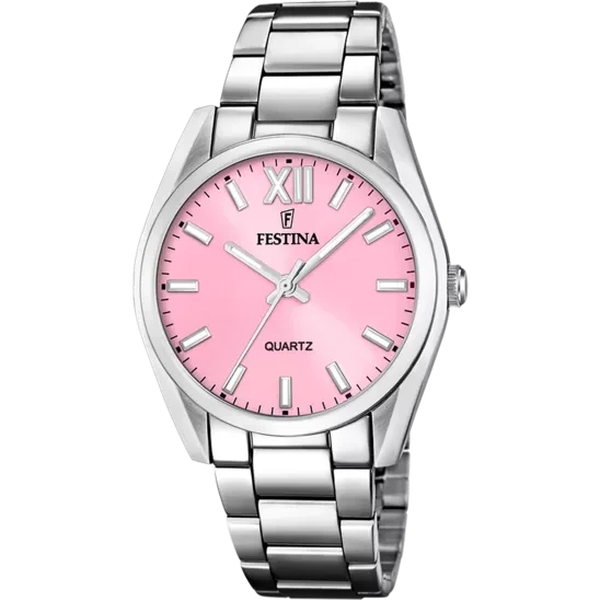 FESTINA Ženski ručni sat F20622/M, Kvarcni mehanizam, Roze kućište, Srebrne boje