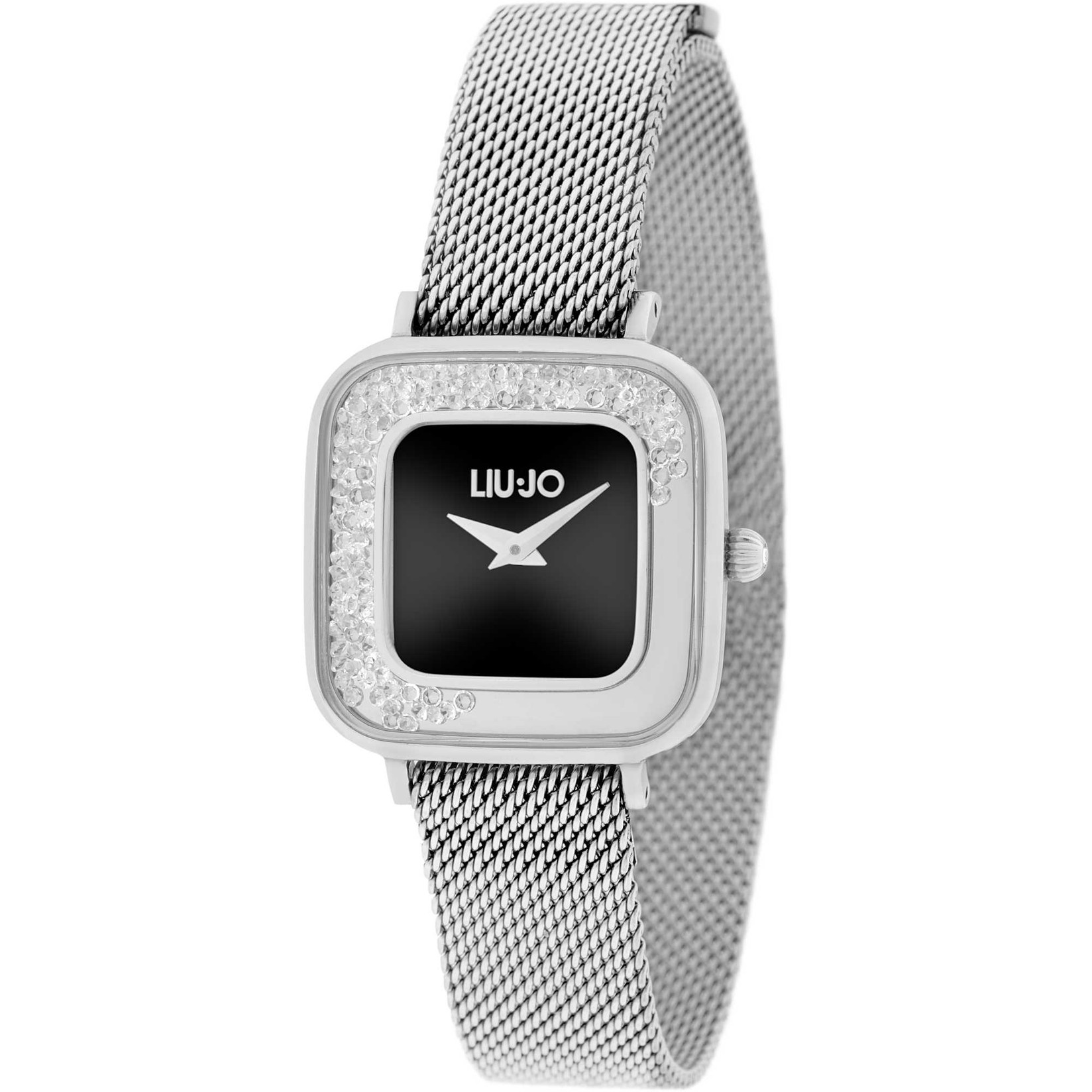 LIU JO Ženski ručni sat TLJ 2009, Kvarcni mehanizam, Crno kućište, Srebrne boje