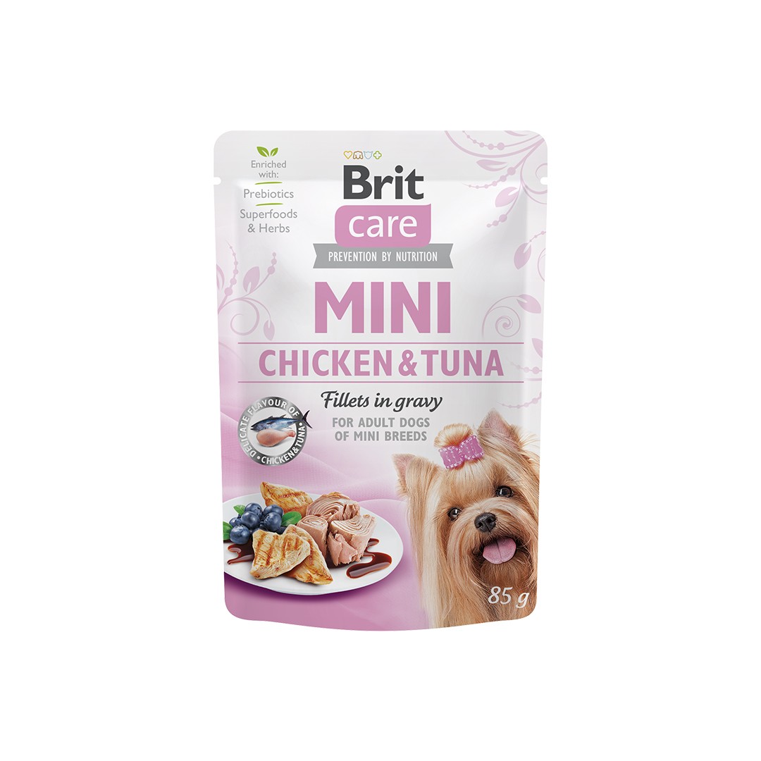 BRIT Vlažna hrana za pse Mini, Piletna i tuna, 85g