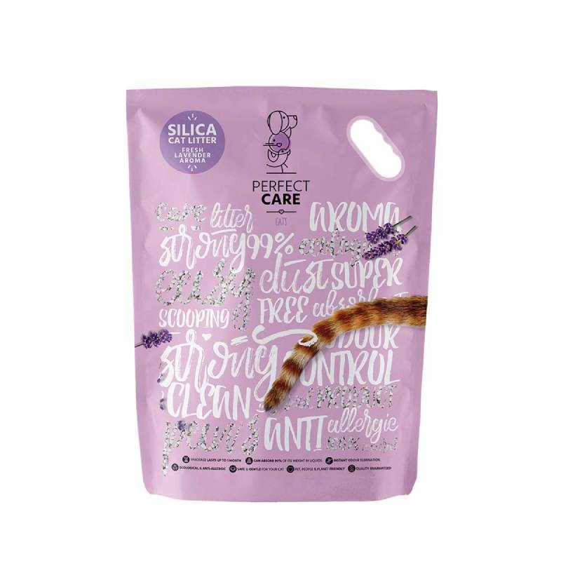 PERFECT CARE Silikonski pijesak za mačke, Lavanda, 5.8 l