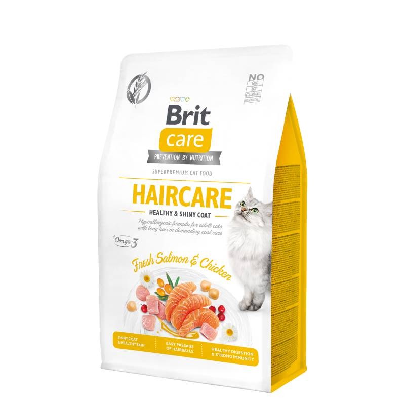 BRIT Suha hrana za mačke Haircare, Losos i piletina, 400g