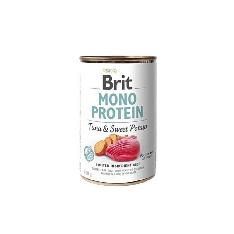 BRIT Pašteta za pse Mono Protein, Tuna i slatki krompir, 400 g