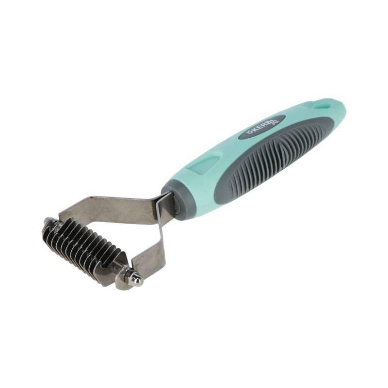 KERBL Češagija za rasplitanje dlake kućnih ljubimaca, 12 oštrica, Siva