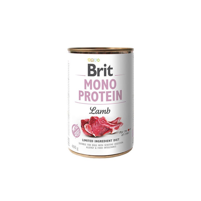 BRIT Pašteta za pse Mono Protein, Jagnjetina, 400 g
