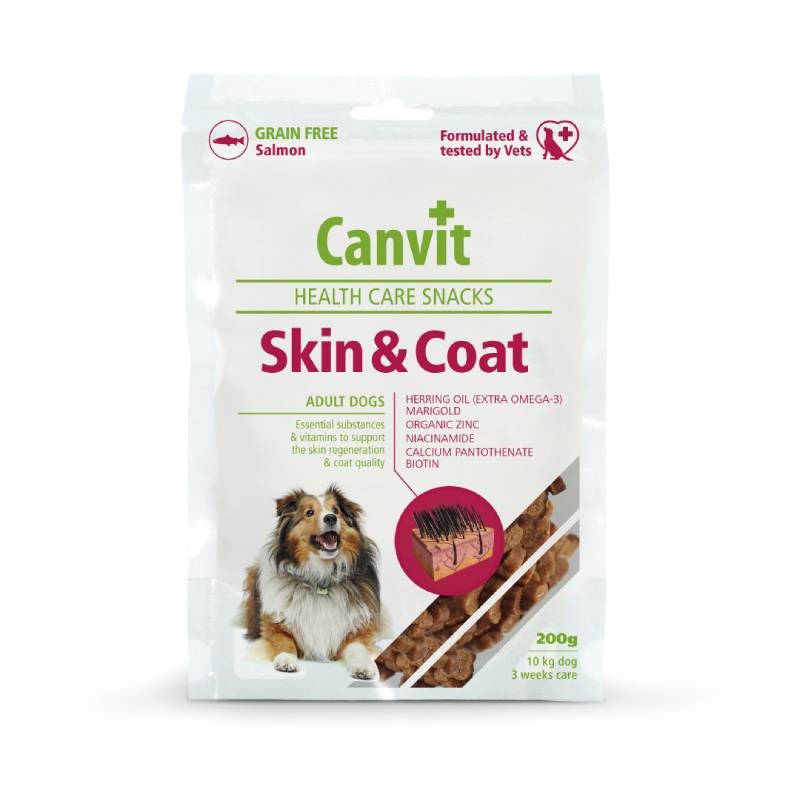 CANVIT Poslastica za pse Skin & Coat, Losos, 200 g