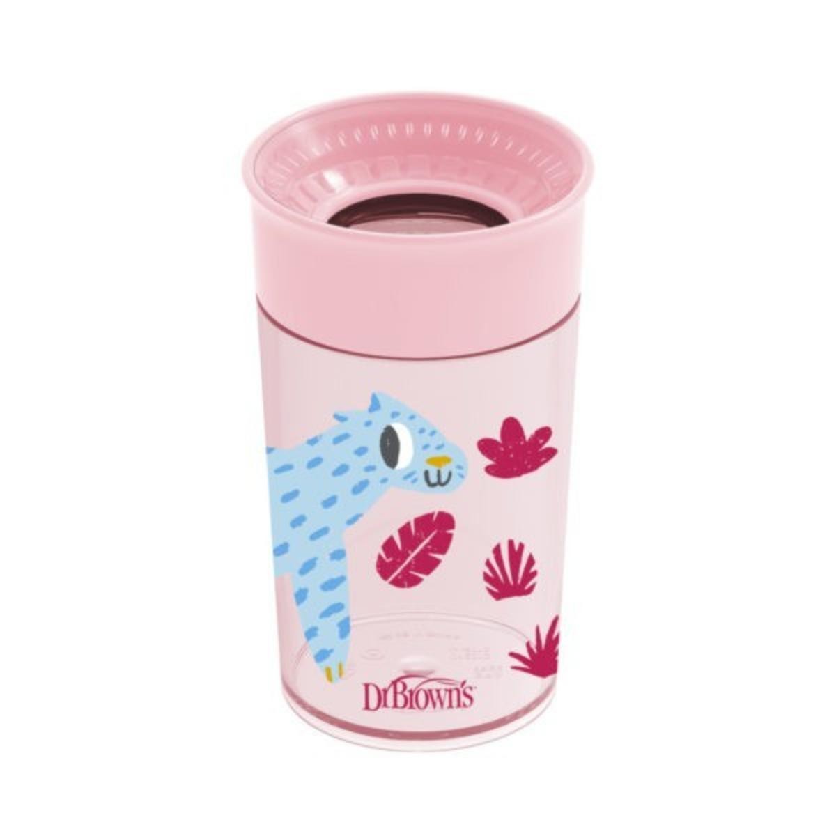 DrBrowns Šolja 360 Stepeni No Spill Tc01093, 300ml, Roze