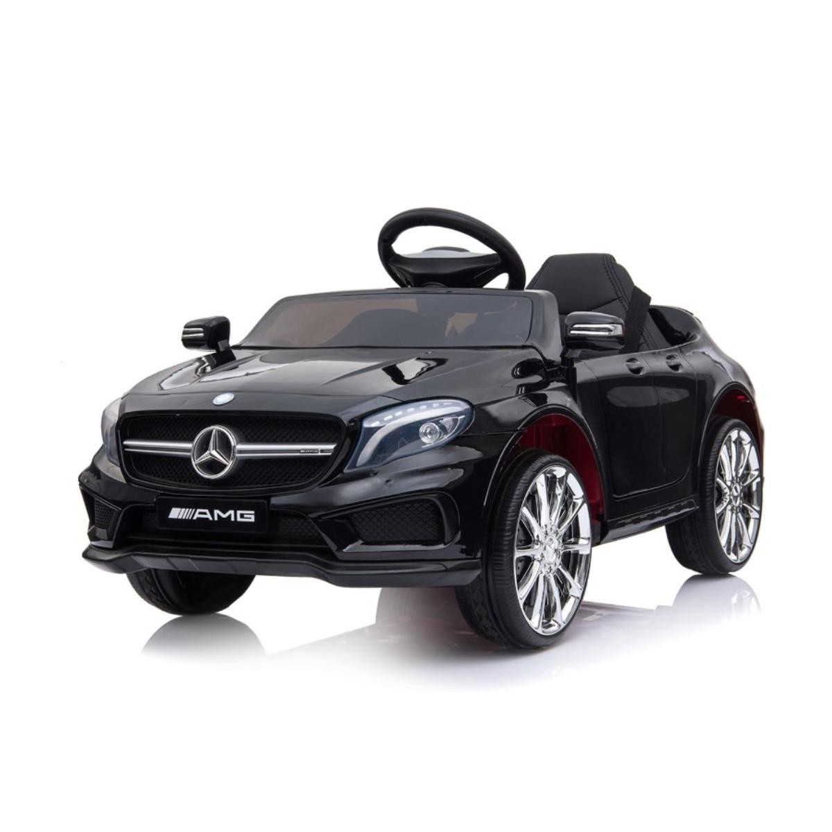 Chipolino Auto na akumulator Mercedes Benz Gla45 Amg Black Eva Wheels, Leather Elkmbgla21B, Crni