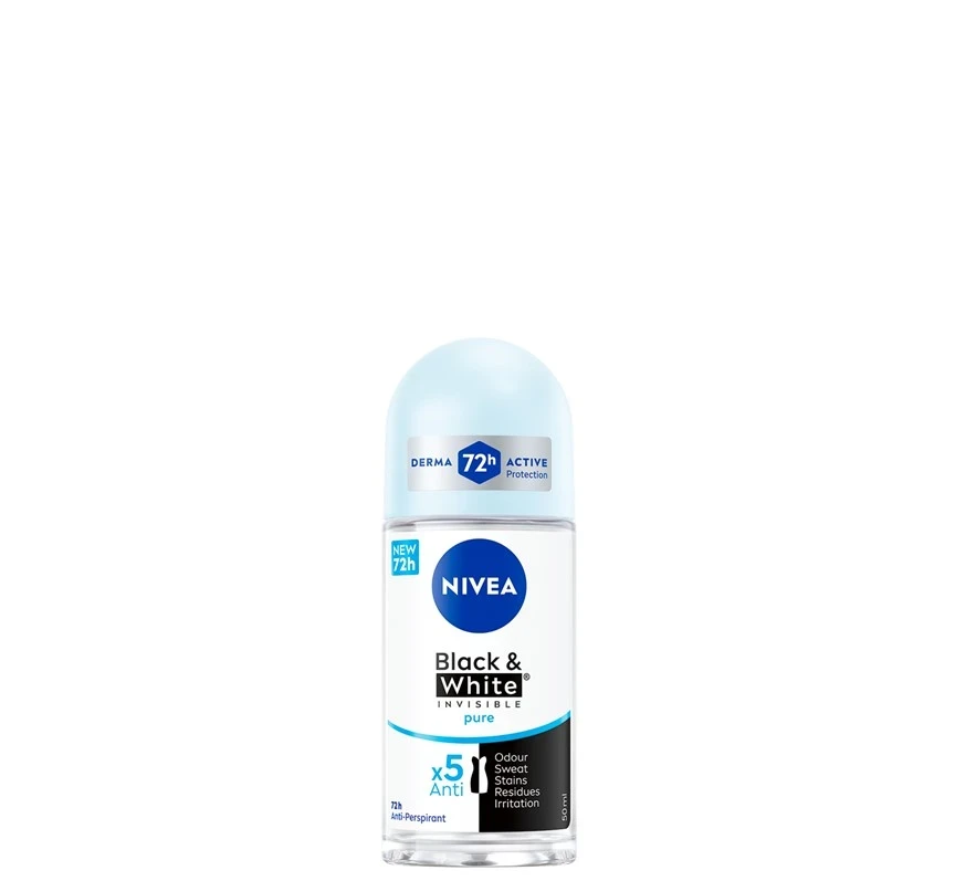 Nivea ženski roll-on dezodorans Black & White Invisible Silky Smooth, 50ml