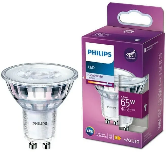 Philips Sijalica GU10, 4000K, 65W