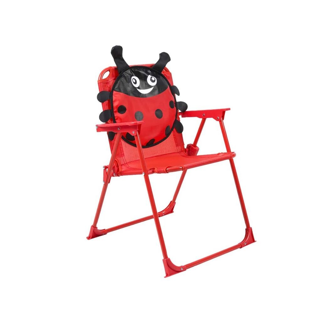 Dječja Stolica sklopiva s uzorkom bubamara, Crvena