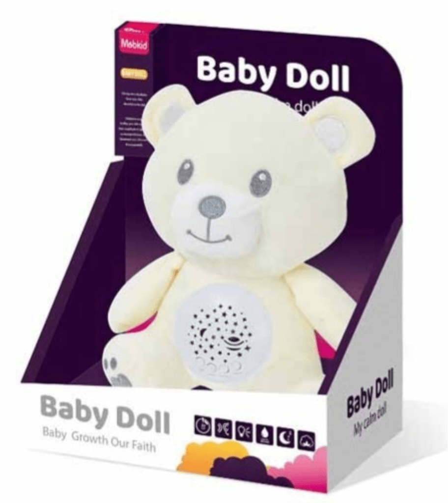 Funtoy Igračka Plišani medo s projektorom, Žuti