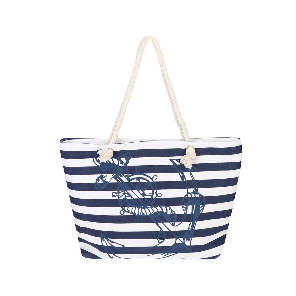 Denis Ženska torba za plažu, 37x55x15cm, Plavo bijela
