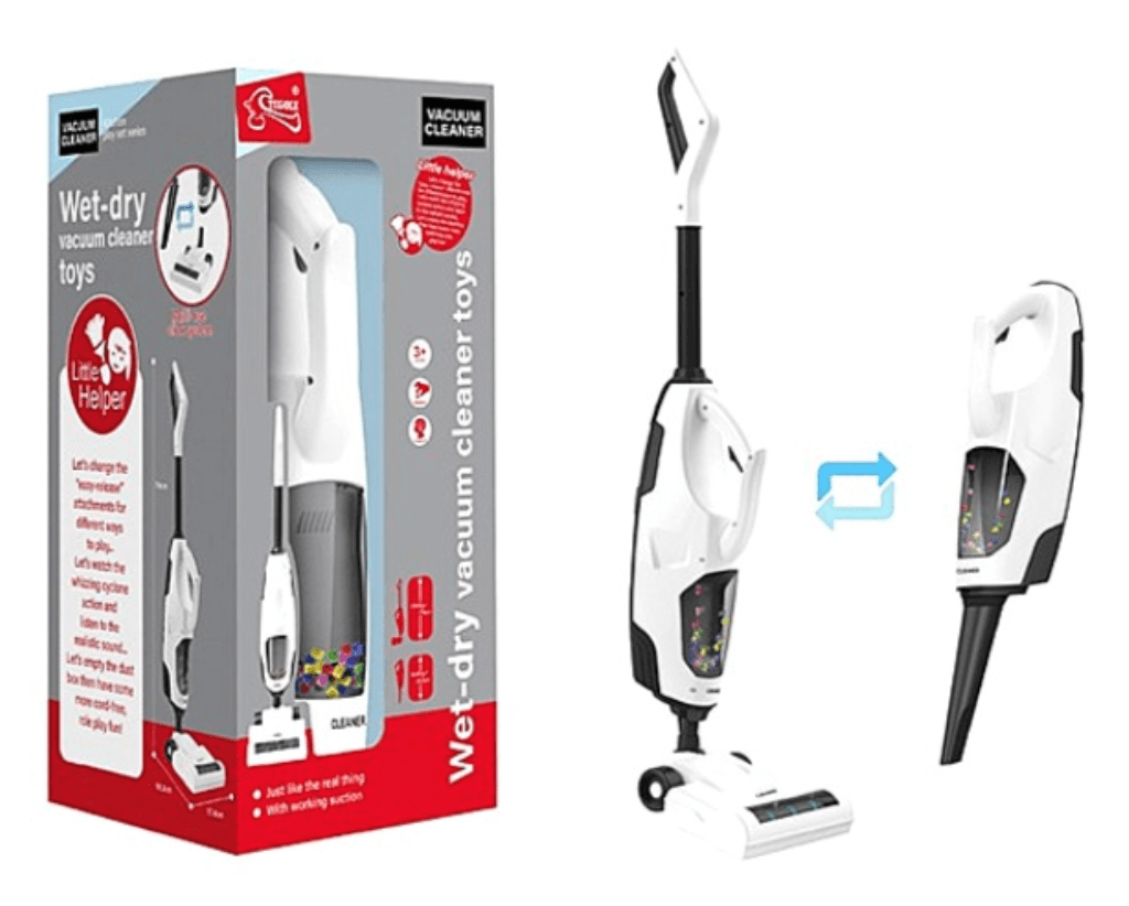 Funtoy Igračka ručni usisavač 2u1, Bijela