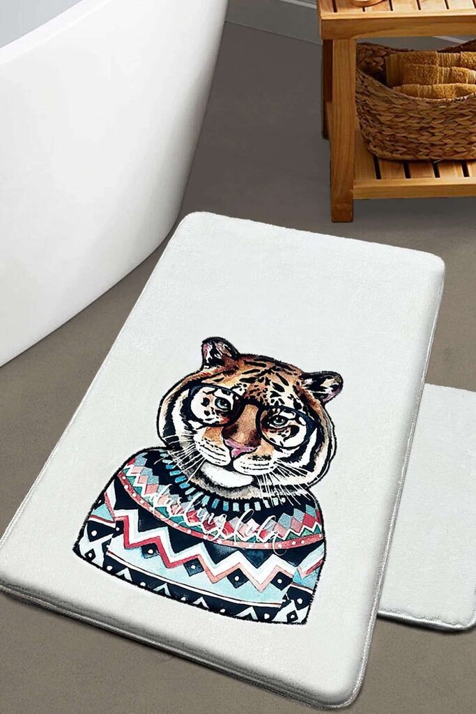 L'essentiel Maison Set tepiha za kupatilo Logwe, bijela