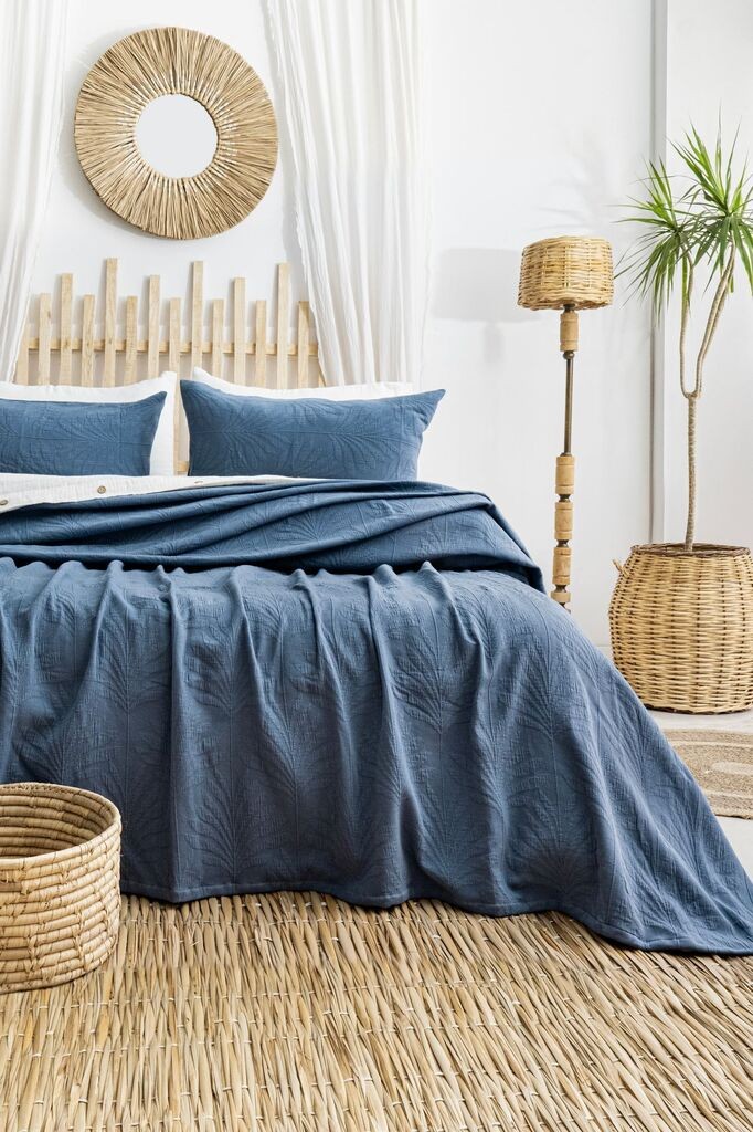 L'essentiel Maison Set prekrivač i jastučnice Silvia, 240x260 cm, Indigo