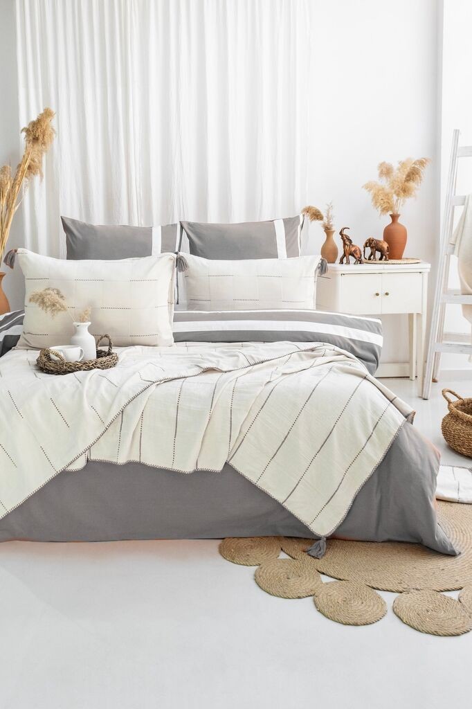 L'essentiel Maison Krevetni set Eva, 200x220 cm, Siva