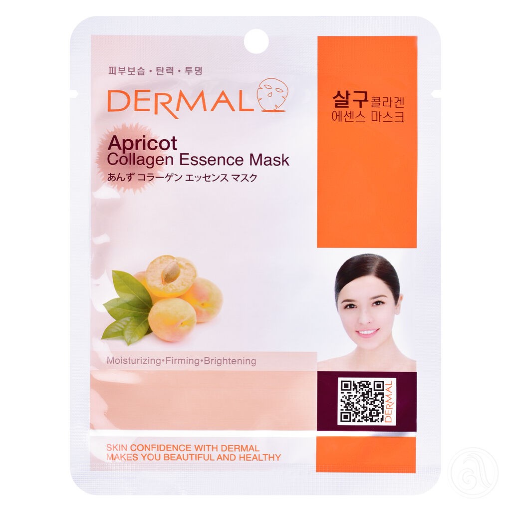 Dermal Sheet maska za lice Collagen Essence, Kajsija, 23g