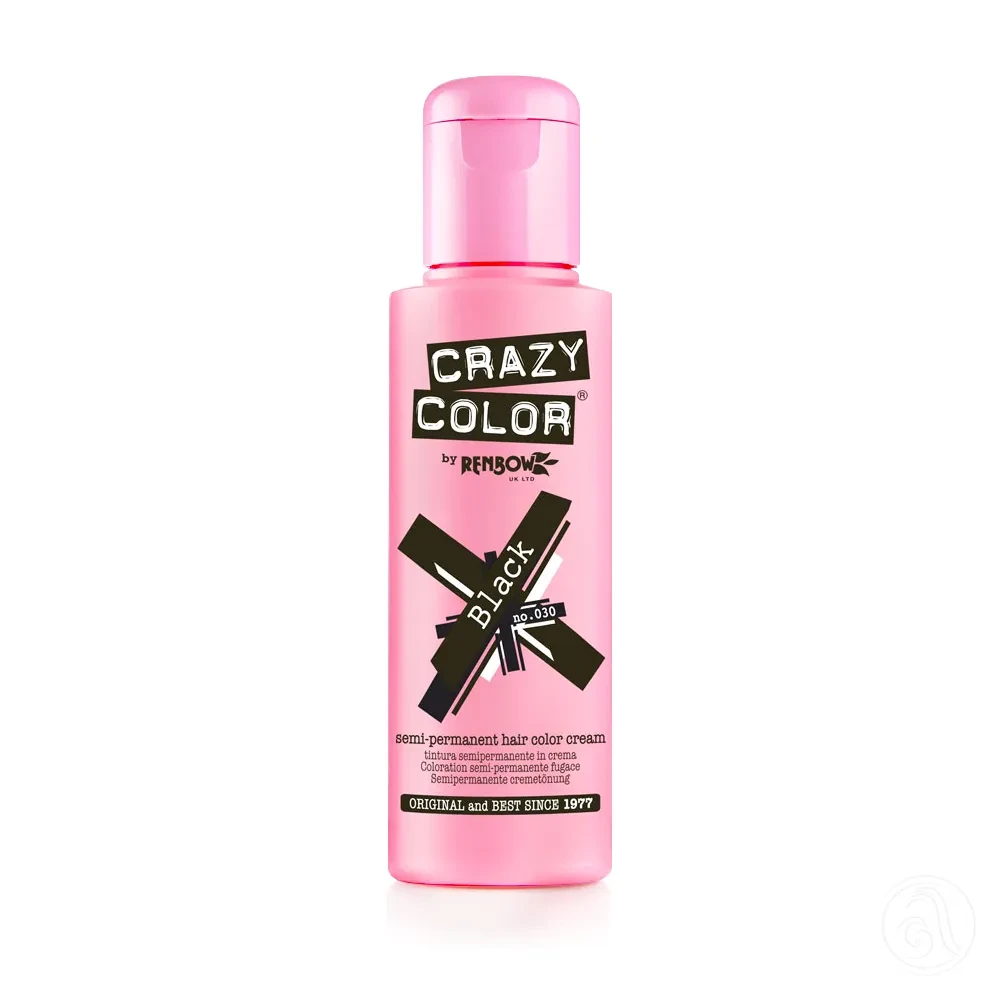 Crazy color Polutrajna farba za kosu, 100 ml, Natural Black