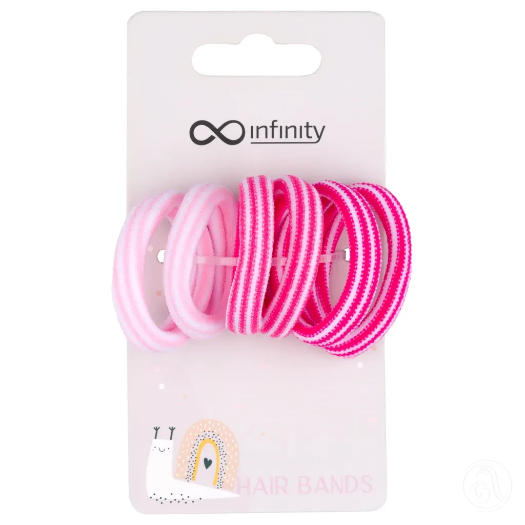 Infinity Gumice za kosu, 6 Komada, Roze