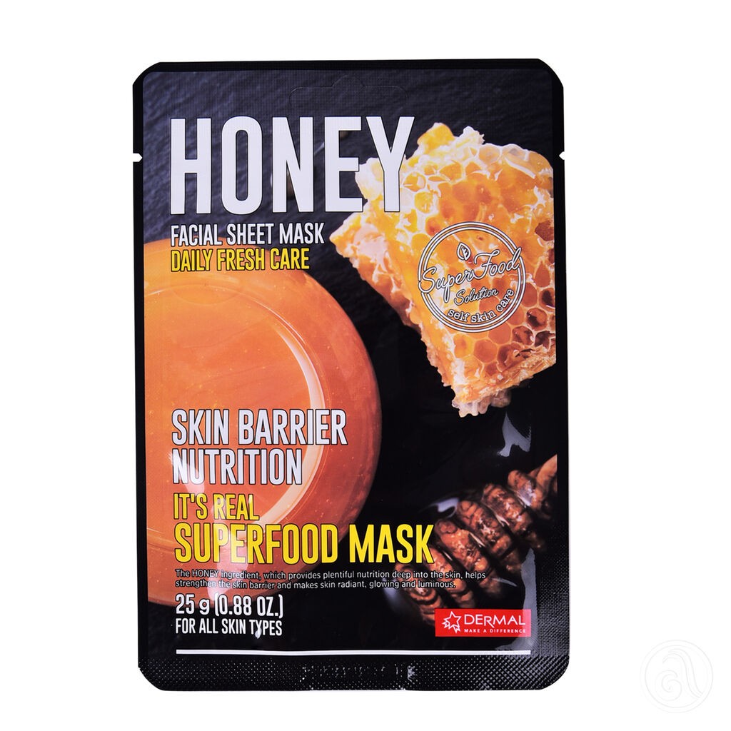 Dermal Sheet maska za lice Superfood, Med, 25g