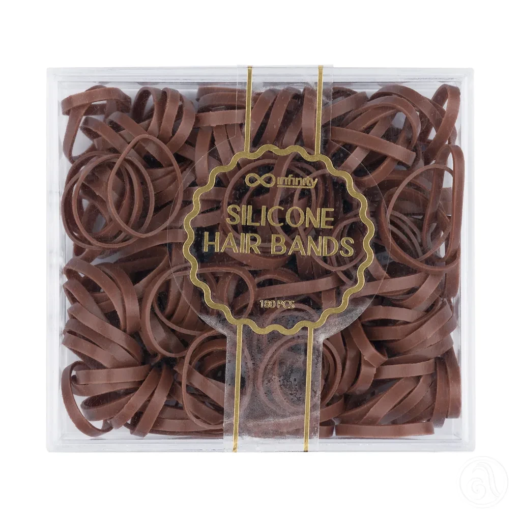 Infinity Silikonske gumice za kosu, Smeđe